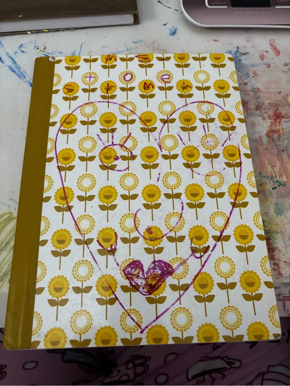 Sunflower Pattern Hardcover Notebook